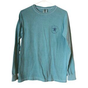 Lauderdale By The Sea Blue Long Sleeve Save The Turtles Crew Neck Shirt Small